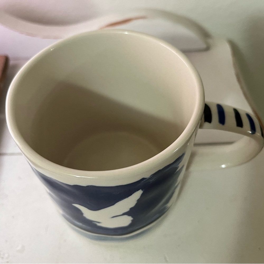 Anthropologie Hotel Magique Cobalt Blue Dove Mug - Picture 5 of 6